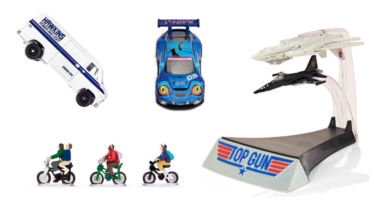 Hot Wheels SDCC eksklusiivsed mängud, mis on inspireeritud "KPop Demon Hunteritest", "Stranger Things" ja "Top Gun"